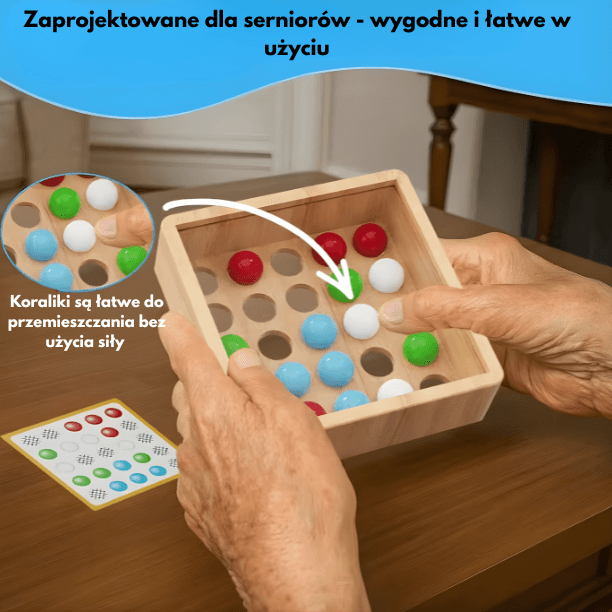 Koraliki pamięci - Układanka pamięciowa dla osób starszych