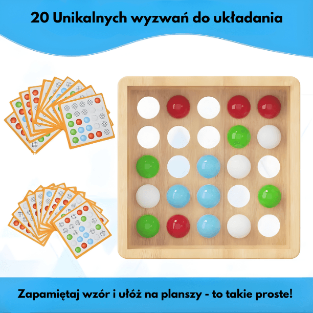 Koraliki pamięci - Układanka pamięciowa dla osób starszych